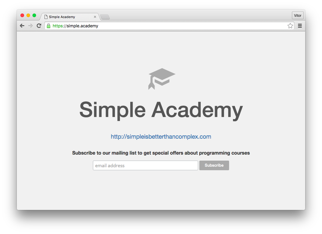 Simple Academy HTTPS