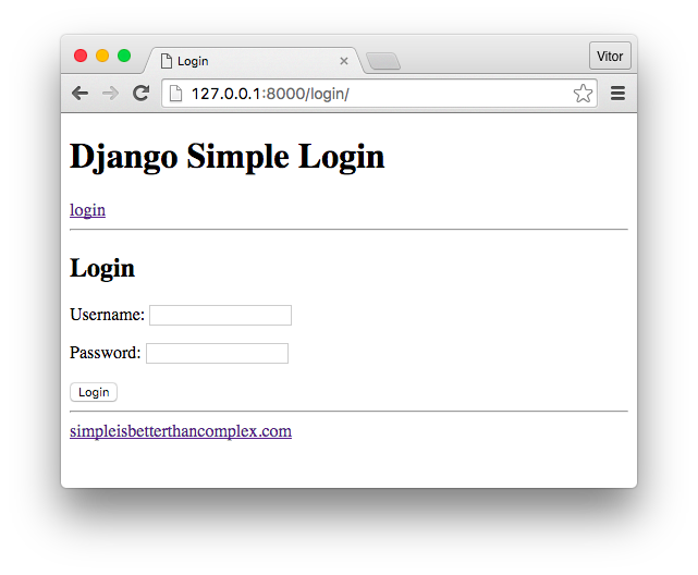 Simple Login Page