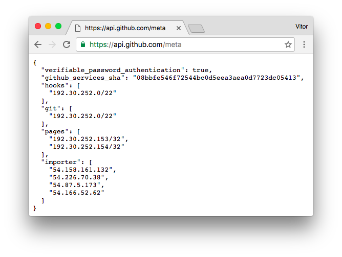 GitHub API Meta