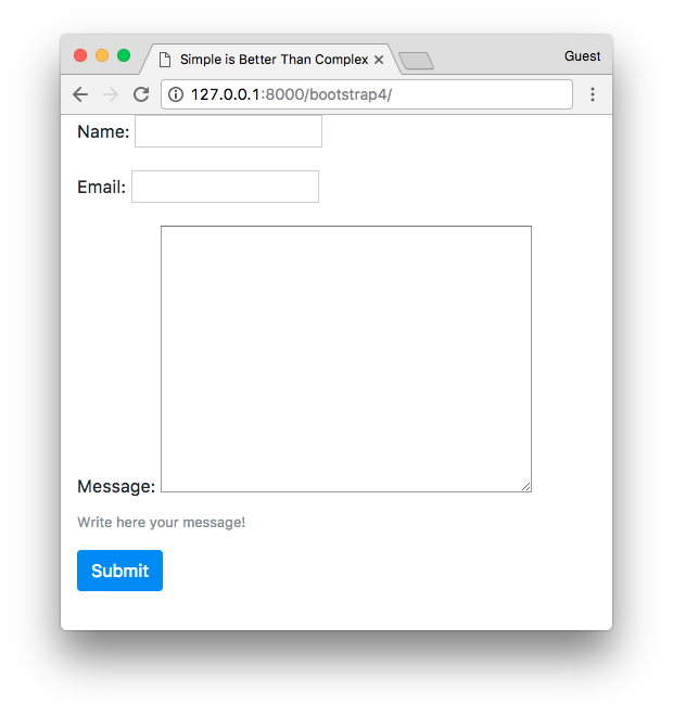 Bootstrap 4 Contact Form