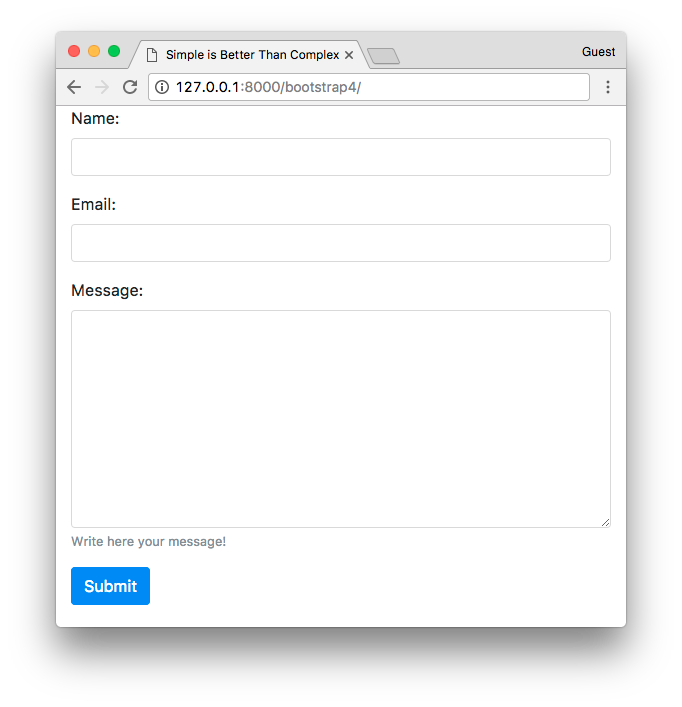 Bootstrap 4 Contact Form