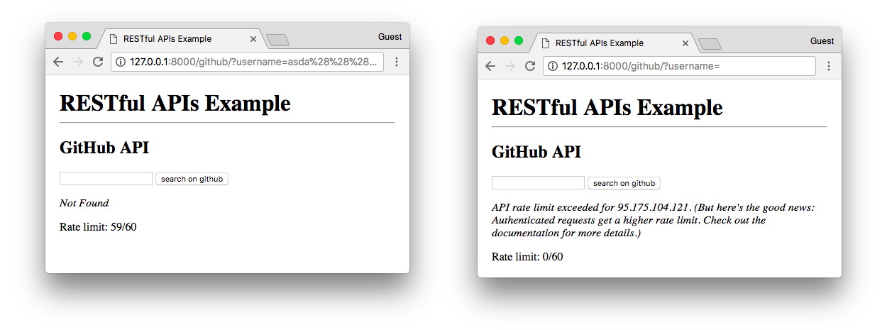GitHub API Error