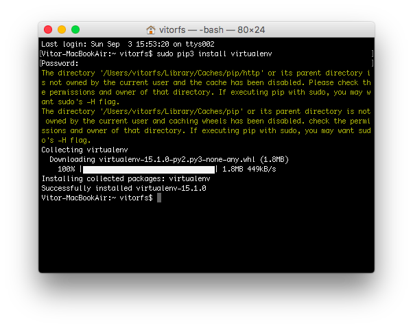 pip3 install virtualenv