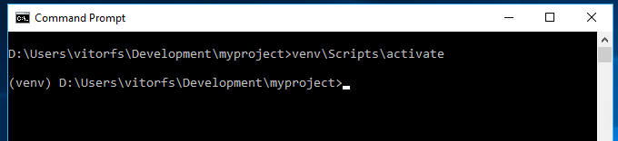 Virtualenv activate
