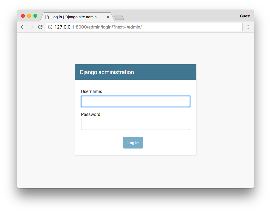 Login Admin Django